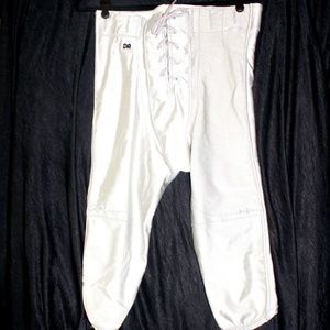 DON ALLESON White Front Lace-Up Football Pants- XL